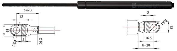 METZGER Gasfeder, Motorhaube